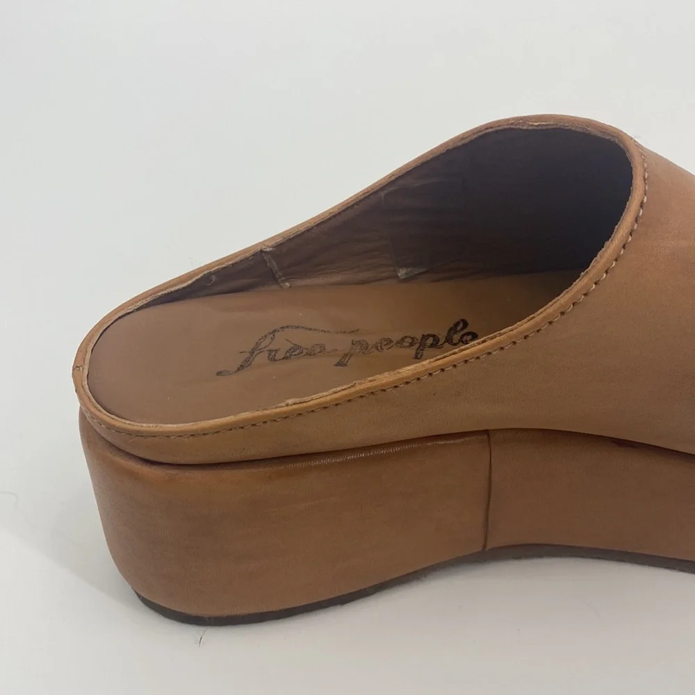 FREE PEOPLE Morgan Mules Leather Clog Platform - Picture 11 of 16